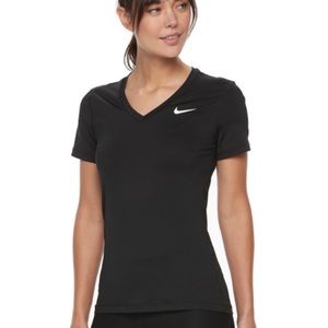black nike pro running shirt